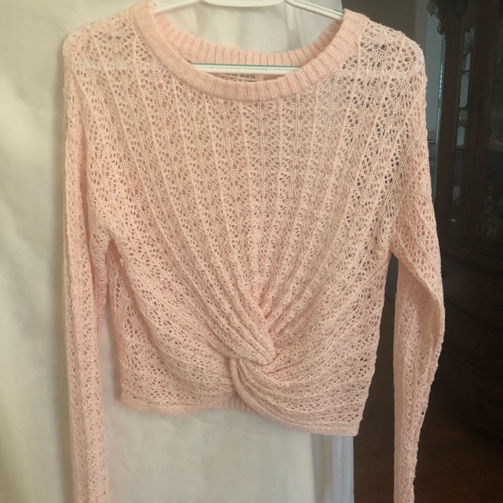 Pink knot sweater